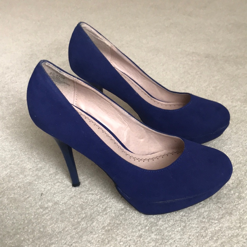 Royal Blue Suede Pumps